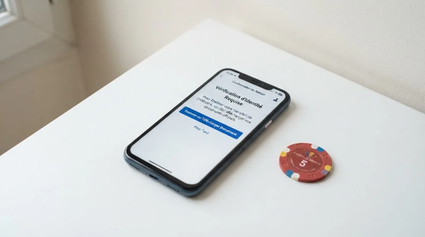 Formulaire de retrait en ligne affichant une demande de justificatif avant validation du paiement